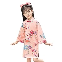Toddler Dress Long Sleeve Cheongsam Performance Spring Autumn Girls Retro Tang Dress Dress Girl Ethnic