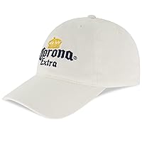 Concept One Corona Extra Dad, Cotton Cap with Embroidered Logo, Adjustable Baseball Hat