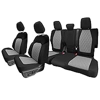 Custom Fit Neoprene Seat Covers for 2021-2024 Ford Bronco Full Size SUV with Neosupreme Water Resistant Automotive Seat Covers - Full Set Gray