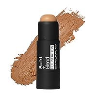 Palladio BUILD + BLEND Foundation Stick, Contour Stick for Face, Professional Makeup for Perfect Look, 0.25 Ounce (Amber Glow)