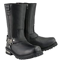 Milwaukee Leather Men's Waterproof Harness Square Toe Boots (Black, Size 10W/11