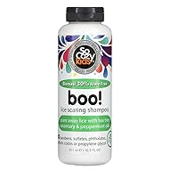 SoCozy Boo! Lice Scaring Shampoo For Kids Hair, Effective Lice Treatment (10.5 Fl Oz) Scare Away Lice with Tea Tree, Rosemary and Peppermint Oils, No Parabens, Sulfates, Synthetic Colors or Dyes