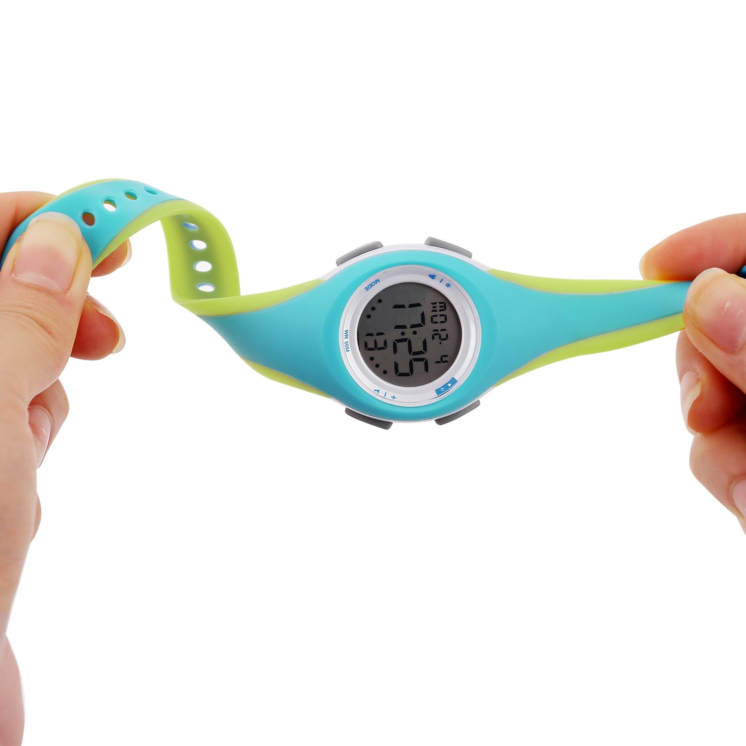 Misskt Kids Watch, Boys Sports Digital Waterproof Led Watches with Alarm Wrist Watches for Boy Girls Children (7 Colour Light Green)