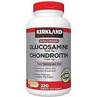 ADEMA Kirkland-Signature Extra Strength Glucosamine 1500mg/Chondroitin 1200mg, 220 Count,Helps Protect Cartilage,Helps Lubricate and Cushion Joints