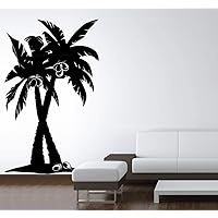 Vinyl Wall Art Decal Large Coconut Palm Trees Forest Removable Sticker Size 72