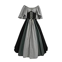 Halloween Gothic Dress for Women,Medieval Steampunk Wedding Cocktail Dress Renaissance Vintage Victorian Costume