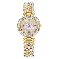 Fashion Trend Women's Watch Full Diamond Alloy Ladies Watch (gold2)