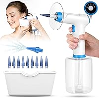 Electric Ear Wax Removal, Water Powered Ear Cleaner, Ear Cleaning Kit, Safe and Effective Earwax Removal Kit with 4 Cleaning Mode Settings, 10 Ear Tips & Water Catch Basin
