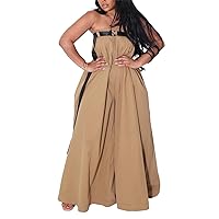 Womens Fashion Strapless Sleeveless Solid Color Mesh Loose Casual Pleated Dress(with Belt)