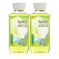 Bath and Body Works Gift Set of of 2 - 10 Fl Oz Shower Gel (Tahiti Island Dream)