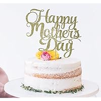 Gold Glitter Happy Mother's Day Cake Topper Best Mom Ever Cake Topper Wedding Decoration Cake Topper for Special Events(God Mom)