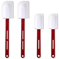 Norme Set of 4 High Temp Silicone Spatulas Heat Resistant Rubber Spatula Commercial Silicone Scraper Spatula with Handle for Kitchen Cooking Baking Mixing Utensils, Dishwasher Safe (10 Inch, 14 Inch)