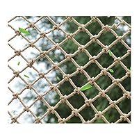 Rope Net for Treehouse, Plants Fence Hemp Rope Netting Children Swing Climbing Safety Net Balcony Railing Protective Net Playground Hammock Cargo Net( 4Mm Rope 6Cm Hole) ( Color : 4mm , Size : 1x1m(3.