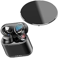 TOZO T6 Wireless Earbuds Bluetooth 5.3 Headphones, Ergonomic Design in-Ear Headset, 50Hrs Playtime W3 Wireless Charger, 10W Qi-Certified Fast Charging Pad