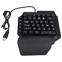 Wireless One Handed Mechanical Keyboard 35 Keys RGB Gaming Keypad Colo Immersive and Clean Video Games The Arc Layout of The Palm Relaxation Fits Qu Like Minded with-This, CFTGIW14vskbntui