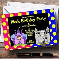 Princess And Knight Personalized Birthday Party Invitations