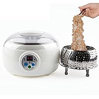 Electric Natto Rice Wine Fermentation Machine Constant Temperature Control Yogurt Maker with 1.5L Stainless Steel Container