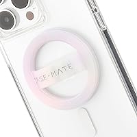 Case-Mate Magnetic Phone Grip [Loop Grip] - Removable Magnetic Phone Grip Holder For Hand - Soft Ultra Thin Collapsible MagSafe Phone Grip for iPhone 15 Pro Max / 14 Pro Max / 13 Pro Max - Soap Bubble