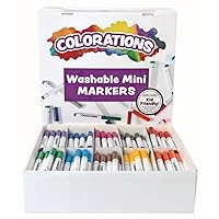 Colorations Washable Mini Markers, 200 Markers, 10 Colors, Coloring, Paper, Kids, Drawing, Bold Colors, Classroom, Pre-school, Art Supplies, School Supplies, Craft Projects
