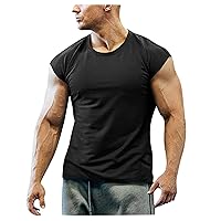 Mens Shirts Short Sleeve,Plus Size Sport Summer Shirt Solid Fitness Outdoor Casual Trendy Tees Blouse T Shirt
