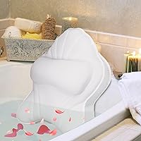 Extra Thick Large Bath Pillow with Neck,Back,Head Support for Bathtub, Spa, Soaking