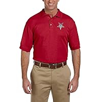 Order of The Eastern Star Embroidered Masonic Men's Polo Shirt