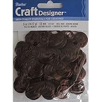 Craft 1 Package .5 Oz.(14.17 Grams) of 13 MM Curly Doll Hair Color Auburn Brown Synthetic Hair