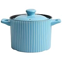 Kitchen Pot Clay Casserole Pot 3.5L Terracotta Stew Pot Ceramic Casserole - High Temperature Firing, Smooth Glaze, No Fading and No Aging