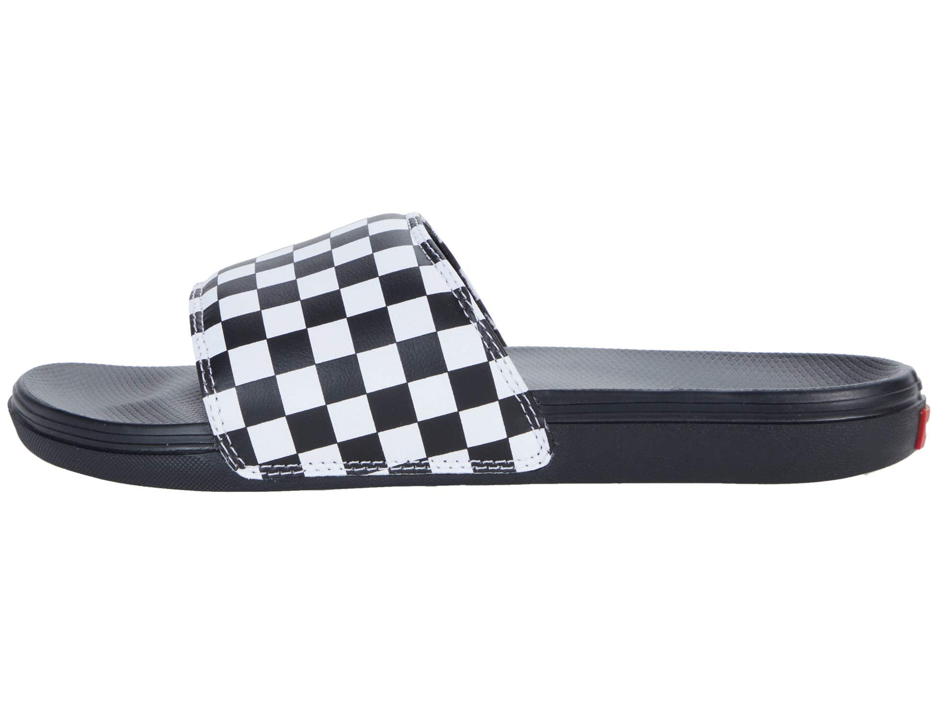 Vans Mens M LA Costa Slide ON (Checker) White/Black Size