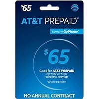 AT&T Prepaid Card $65 - AT&T Prepaid Refill Top-Up Card $65