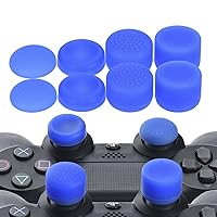 YoRHa Professional Thumb Grips Thumbstick Joystick Cap Cover (Blue) Extra High 8 Units Pack for PS4 Dualshock 4, Switch PRO, PS3, Xbox 360, Wii U Tablet, PS2 Controller