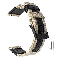 Nylon Quick Release Watch Bands,Replacement Canvas Fabric Sport Strap,20/22/24mm Military Style Wristband for Men Women Watch Bracelet,Stainless Steel Black Buckle