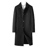 Double-Sided Woolen Coat Men Winter Thick And Long Lapel Business Cashmere Men's Coat Man Clothing