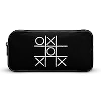 Tic Tac Toe Noughts and Crosses Board High Capacity Pencil Pen Case Portable Pencil Bag Cute Storage Pouch