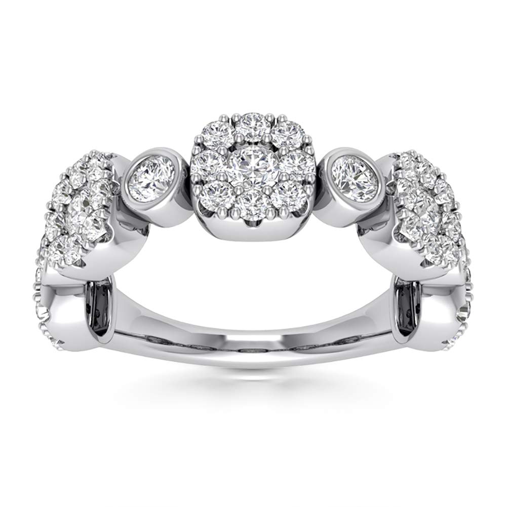 1.21 ct Round Cut Diamond Wedding Band Ring in Platinum
