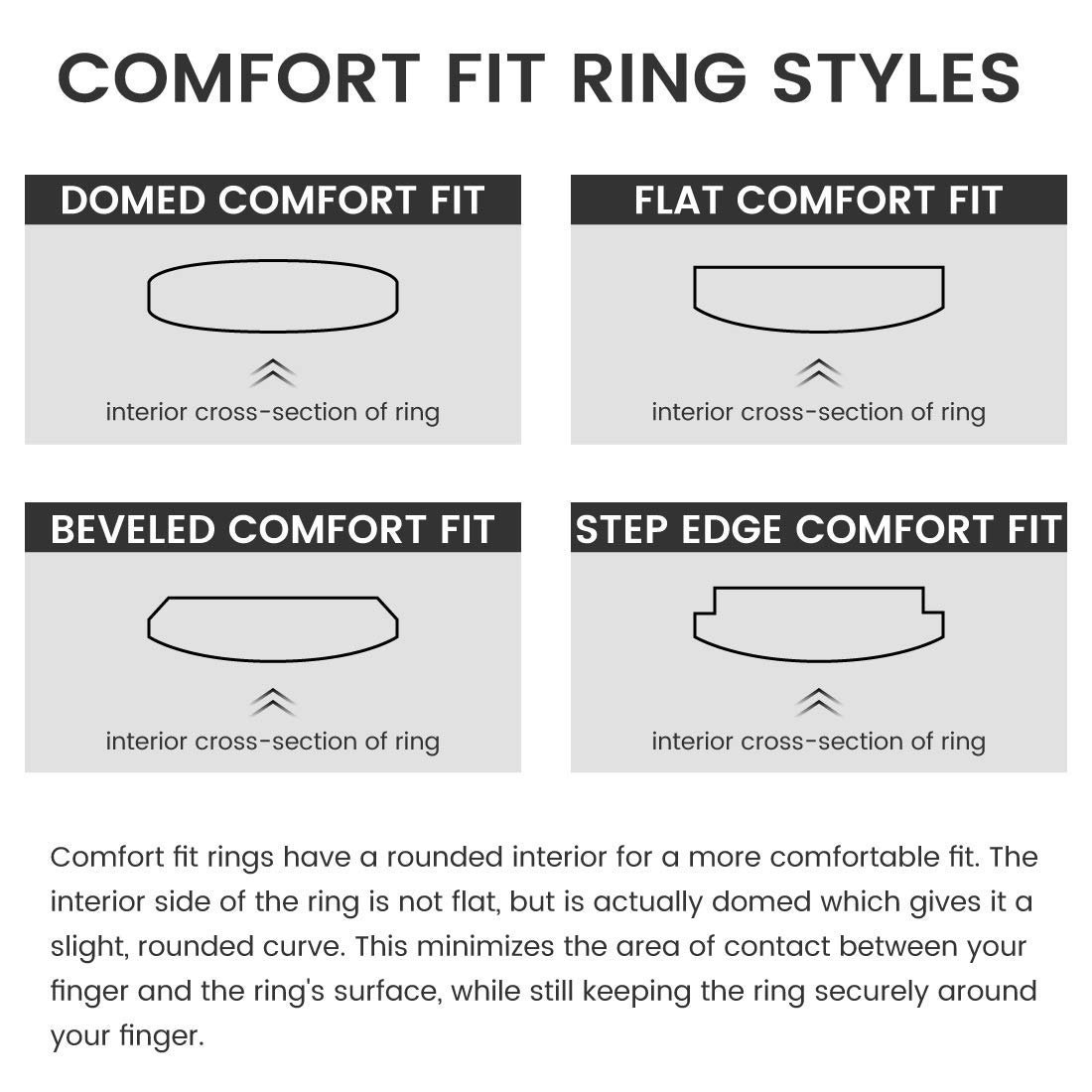 King Will Basic 6mm 7mm 8mm 9mm 10mm Men Wedding Black/Silver Tungsten Ring Matte Finish Beveled Polished Edge Comfort Fit
