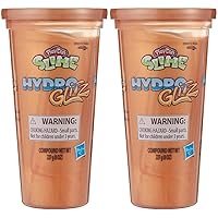 Play-Doh Slime HydroGlitz Bronze-Colored Liquid Metal-Looking Slime Compound for Kids 3 and Up, Single 8-Ounce Container (Pack of 2)
