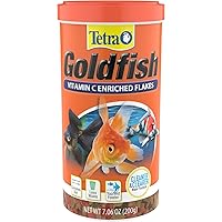 Tetra Goldfish Flakes, Nutritionally Balanced Diet For Aquarium Fish, Vitamin C Enriched Flakes, 7.06 oz