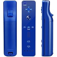 Wireless Remote Controller Gamepad Joystick for Nintendo Wii/ Wii U, w/ Silicone Case & Hand strap (Blue)