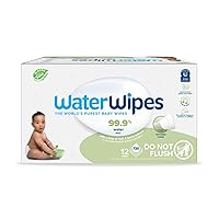 WaterWipes Plastic-Free Textured Clean, Toddler & Baby Wipes, 99.9% Water Based Wipes, Unscented & Hypoallergenic for Sensitive Skin, 720 Count (12 packs), Packaging May Vary