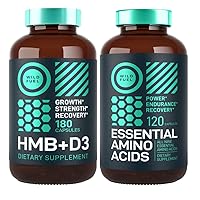 WILD FUEL HMB with Vitamin D3 and Essential Amino Acid Supplement Power and Recovery Bundle