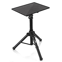 Pyle Height & Angle Adjustable Universal Projector Stand | Heavy Duty Tripod Stand for Laptops, Computers, DJ Equipment & Projectors | Perfect for Stage, Studio, & Office Events | Extends 28'' to 46''