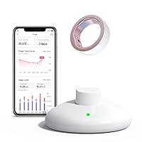 femometer Ring for Fertility and Ovulation Tracking, Wearable Finger Temperature Monitoring Sensor with App Auto-Sync, Period and Sleep Analysis, Rechargeable Design, Waterproof, Size 7
