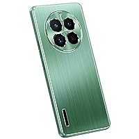 Case for Huawei Mate 50/ 50Pro, Metal Brushed Case, Slim Phone Cover Anti-Drop Anti-Scratch Silicone Soft Edge Back Lens Protection,Green,50 6.7''