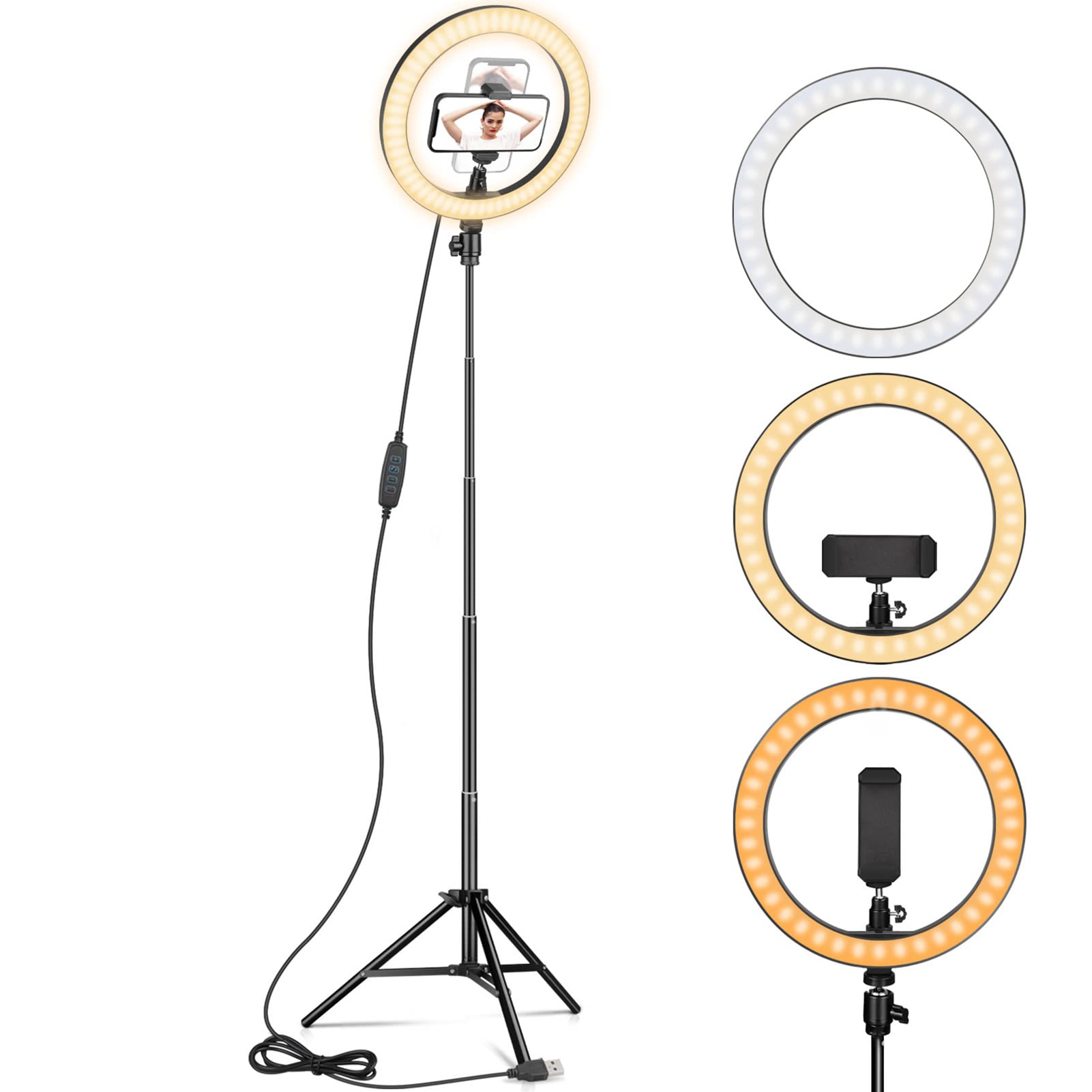 30cm LED Ring Light with 1.6M Stand for Youtube Tiktok Makeup Video Phone  Selfie | eBay