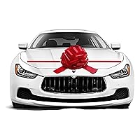 Large Car Bow Big Gift Bow Giant Bow for Car and New Houses (Red/20inch/1pc)
