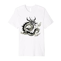 Japanese dragon Sumi-e Mythology Legendary creature Folklore Premium T-Shirt