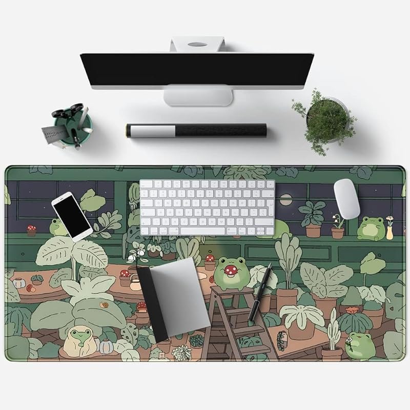 Mua Cute Frog Anime Mouse Pad Kawaii Green Office Desk Decor Mat ...