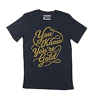 Men's Graphic T-Shirt You Know You are Gold Eco-Friendly Limited Edition Short Sleeve Tee-Shirt Vintage Birthday