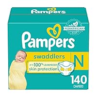 Swaddlers Newborn Diapers - Size 0, 140 Count, Ultra Soft Disposable Baby Diapers